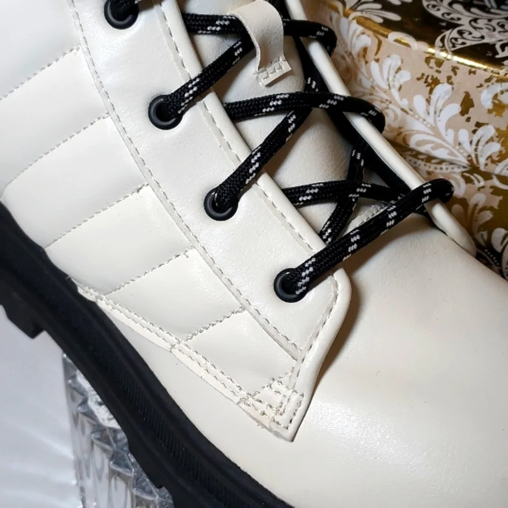 Girls Quilted Combat Boot